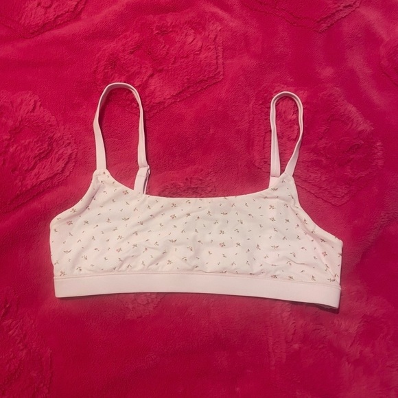 SKIMS Other - Skims Fits Everybody Pink Rosebud Print Bralette Size Small